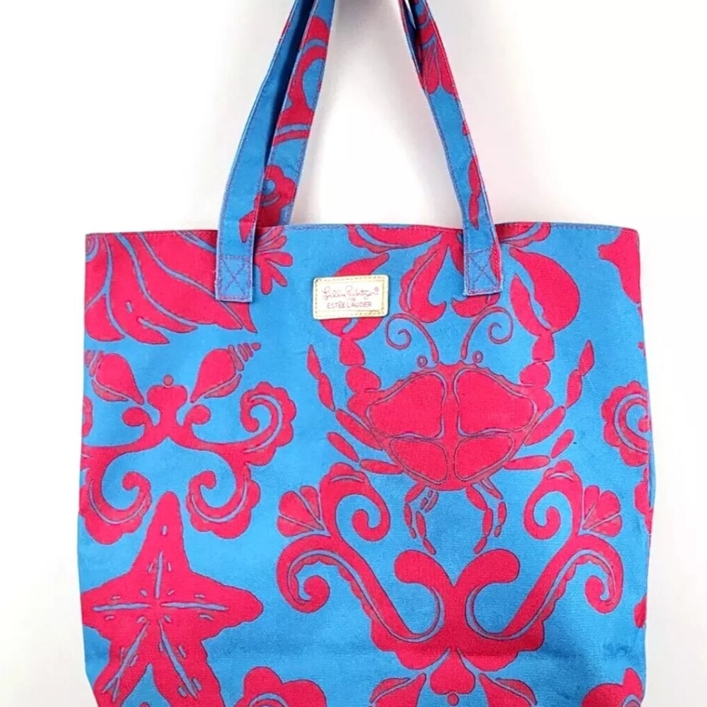🏖LILLY PULITZER CRAB SEASHELL TOTE NEW - Picture 6 of 6